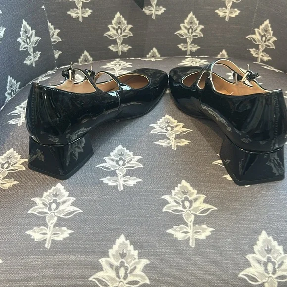 Black Patent Cushionaire Double Buckle MaryJane Shoe - Picture 4 of 4
